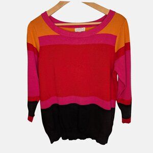 Joseph A Multicolor Striped Sweater